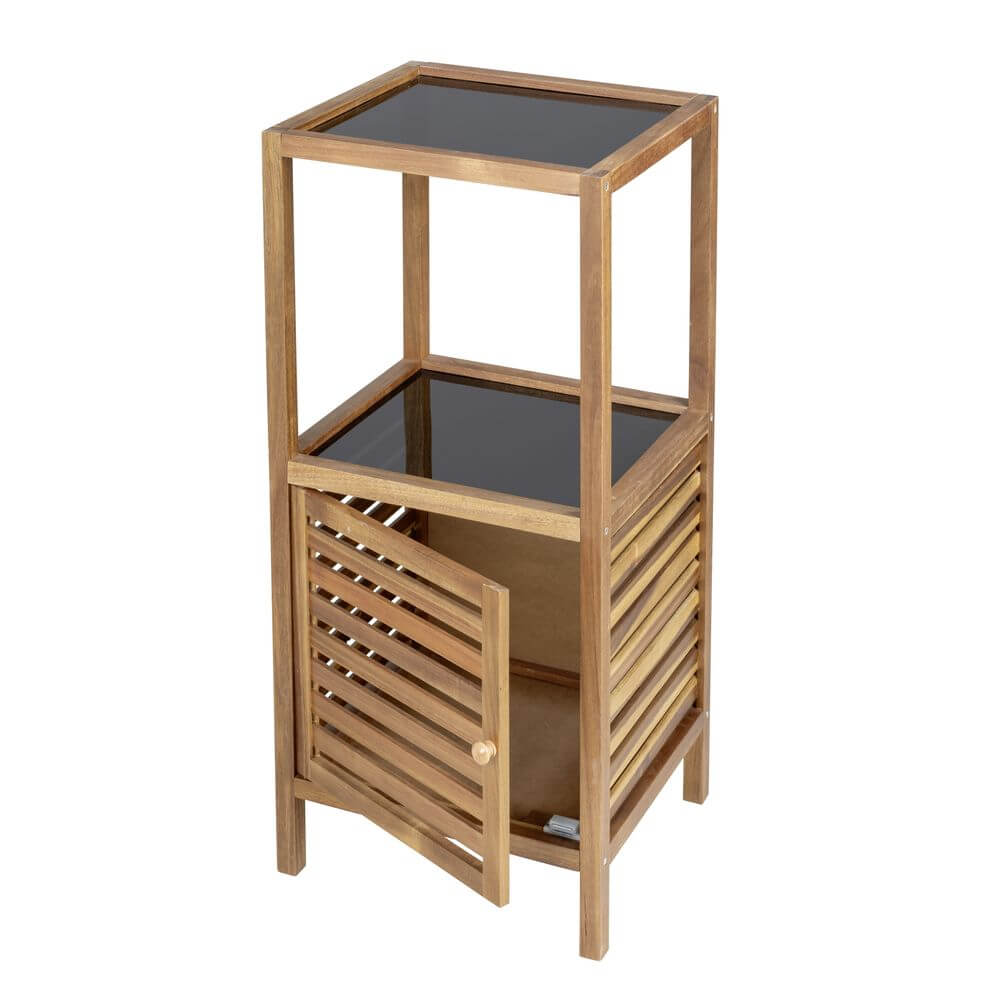 Fern Wood &amp; Glass Shelf and Cabinet - HOME STORAGE - Shelves and Cabinets - Soko and Co