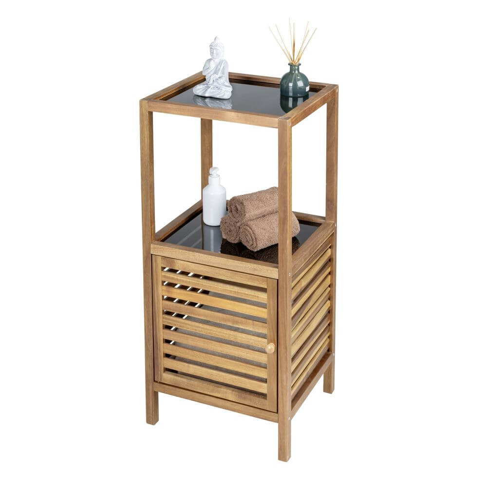 Fern Wood &amp; Glass Shelf and Cabinet - HOME STORAGE - Shelves and Cabinets - Soko and Co