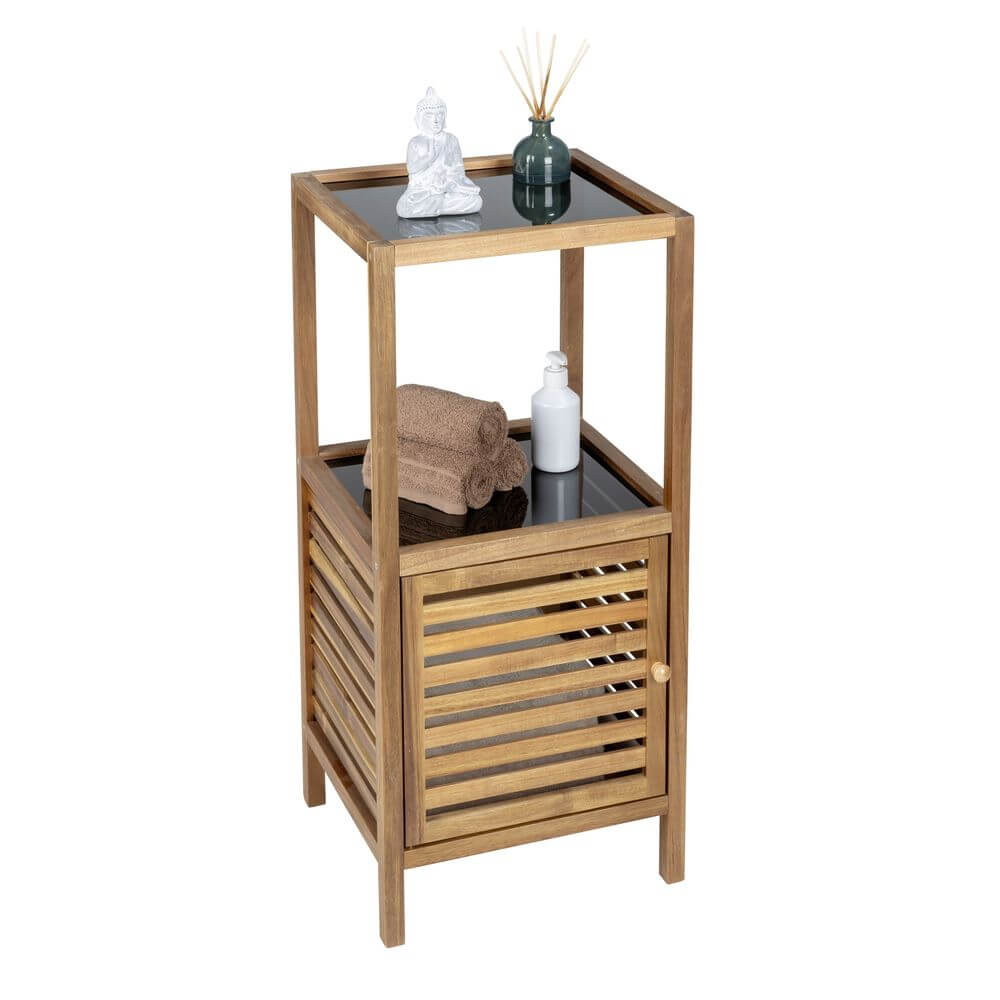 Fern Wood &amp; Glass Shelf and Cabinet - HOME STORAGE - Shelves and Cabinets - Soko and Co