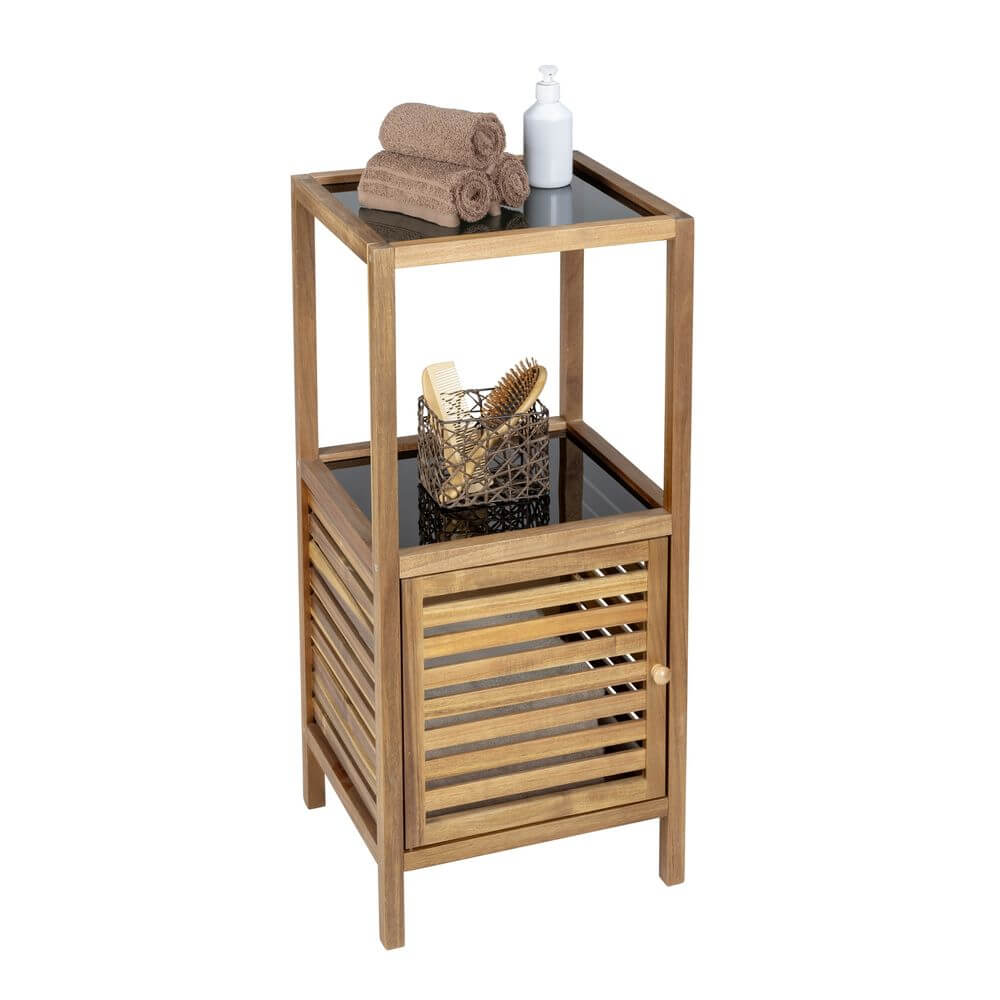 Fern Wood &amp; Glass Shelf and Cabinet - HOME STORAGE - Shelves and Cabinets - Soko and Co