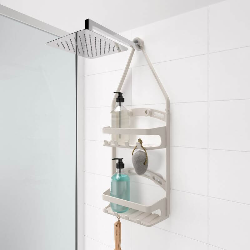 Flex Universal Shower Caddy Pebble Grey - BATHROOM - Shower Caddies - Soko and Co