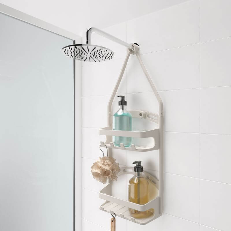 Flex Universal Shower Caddy Pebble Grey - BATHROOM - Shower Caddies - Soko and Co