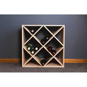 Florence 12 Section Pine Wine Rack