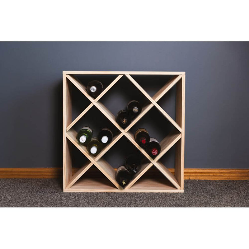 Florence 12 Section Pine Wine Rack