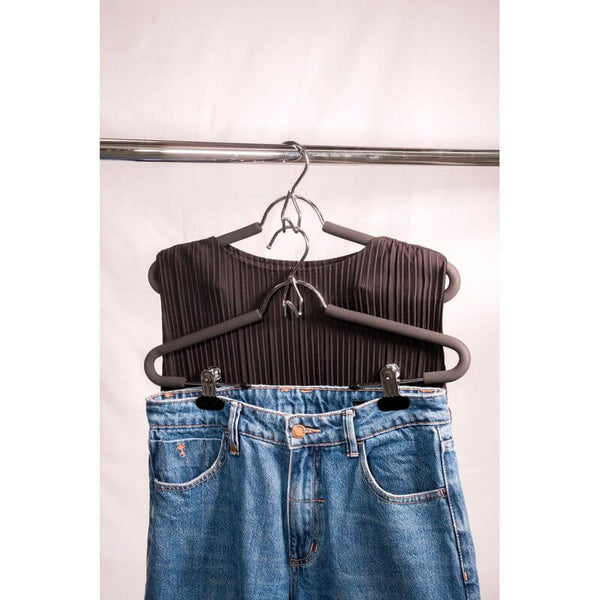 Foam Shirt Hanger with Clips 3 Pack
