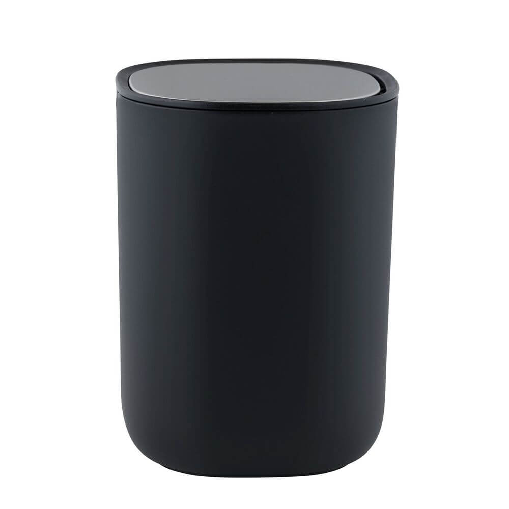Frini 1.5L Swing Bin Black - BATHROOM - Bins - Soko and Co