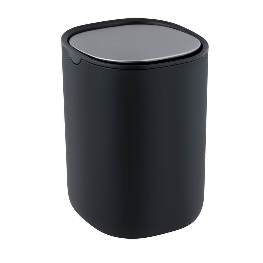 Frini 1.5L Swing Bin Black - BATHROOM - Bins - Soko and Co
