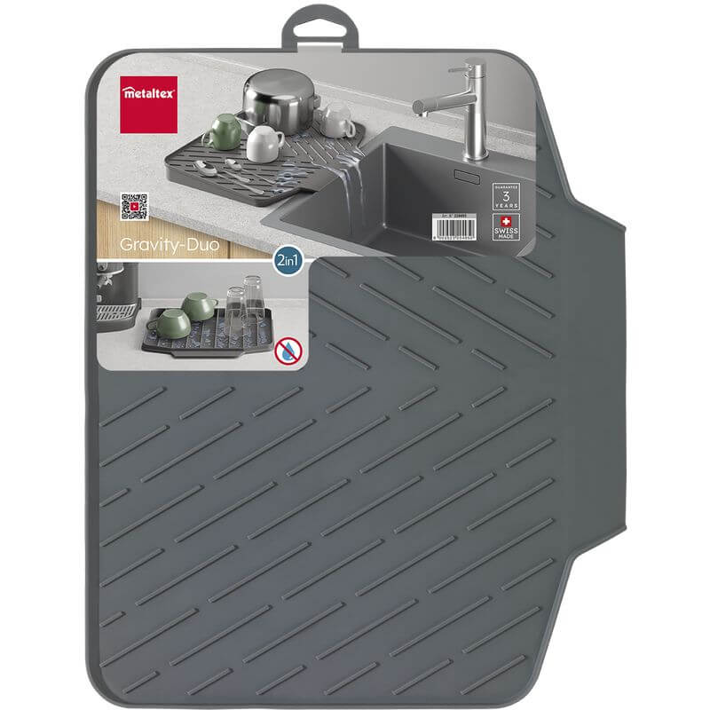 Gravity 2-in-1 Rubber Dish Draining Board - KITCHEN - Dish Racks and Mats - Soko and Co