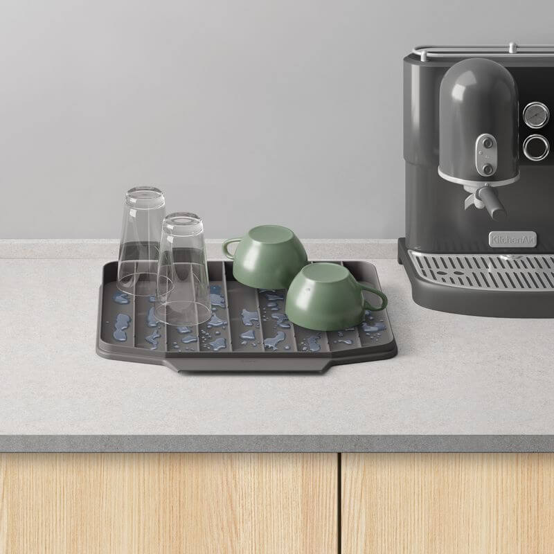 Gravity 2-in-1 Rubber Dish Draining Board - KITCHEN - Dish Racks and Mats - Soko and Co