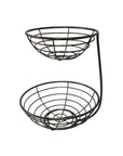Gunmetal 2 Tier Fruit Basket - KITCHEN - Bench - Soko and Co