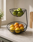 Gunmetal 2 Tier Fruit Basket - KITCHEN - Bench - Soko and Co
