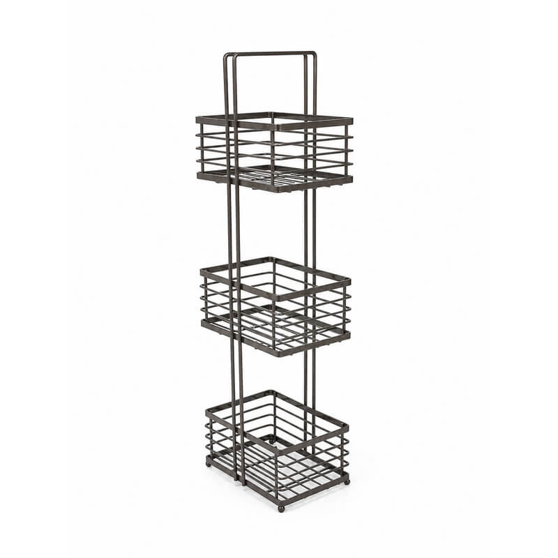 Gunmetal 3 Tier Freestanding Organiser - BATHROOM - Shower Caddies - Soko and Co