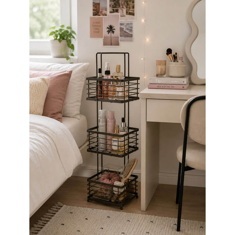 Gunmetal 3 Tier Freestanding Organiser - BATHROOM - Shower Caddies - Soko and Co
