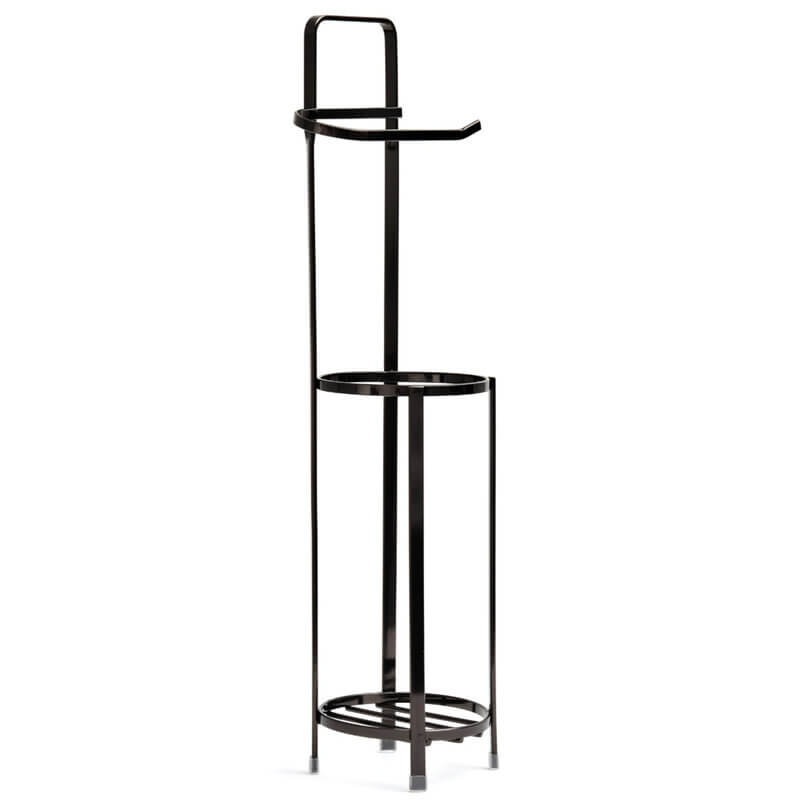 Gunmetal Toilet Roll Holder &amp; Caddy - BATHROOM - Toilet Roll Holders - Soko and Co