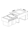 Heavy Duty 30L Pull Out Kitchen Bin with Soft Close Glider - KITCHEN - Bins - Soko and Co