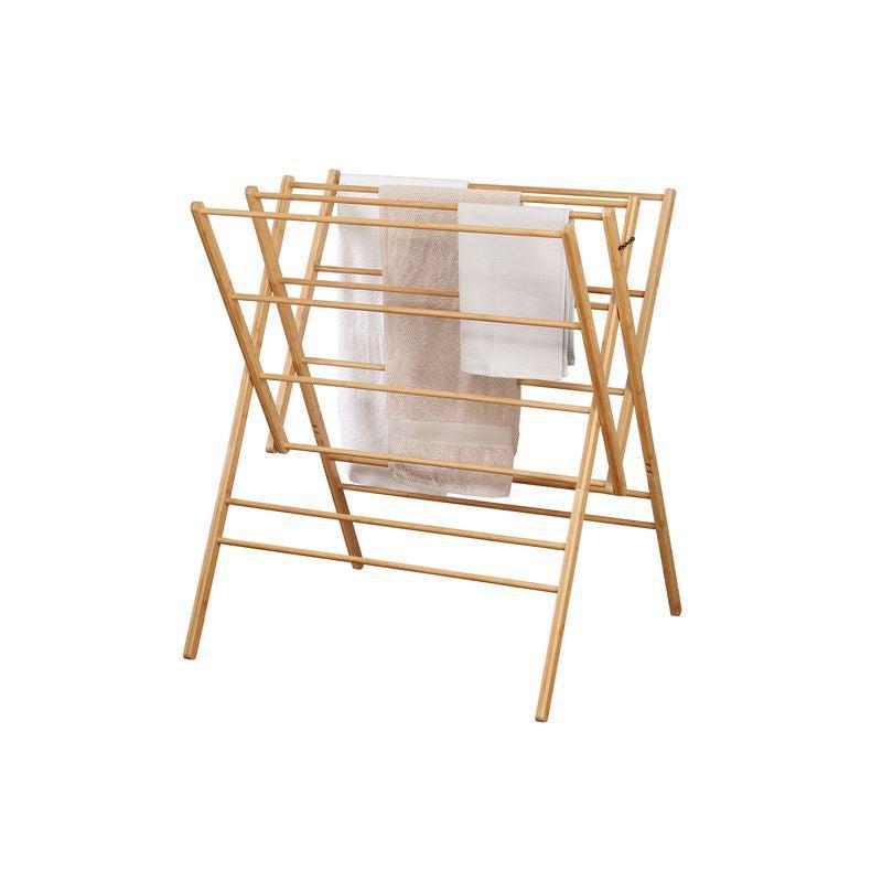 Heavy Duty W-Frame Bamboo Clothes Airer - LAUNDRY - Airers - Soko and Co