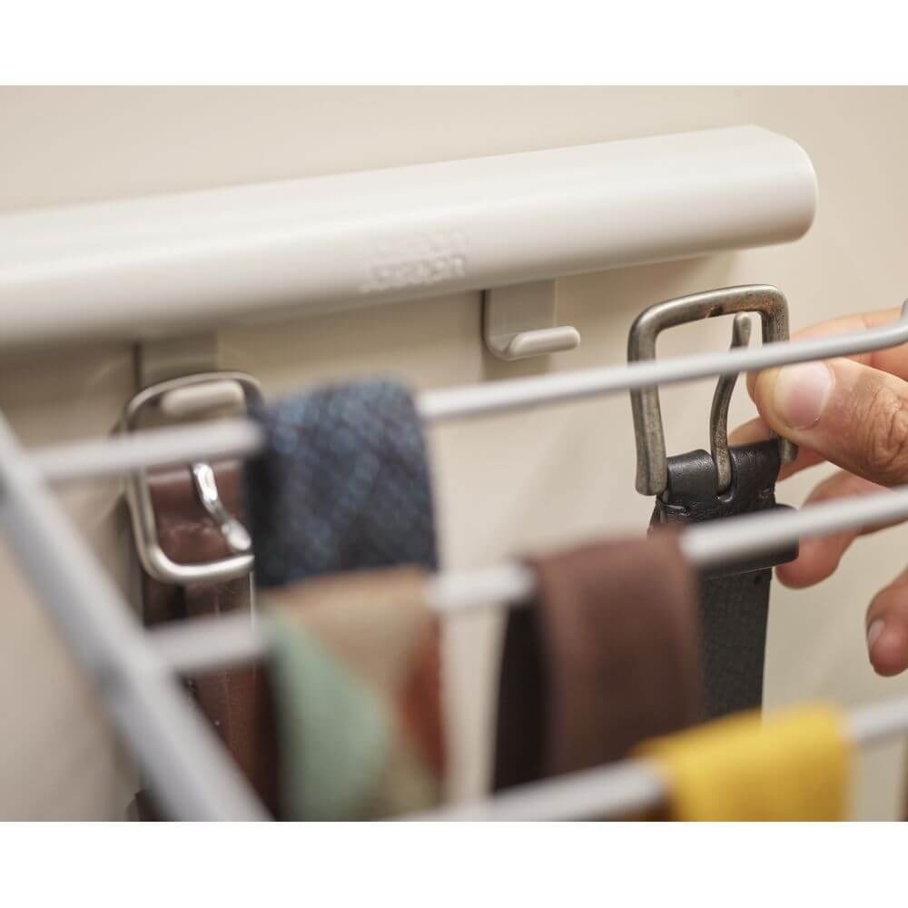 Joseph Joseph Belt, Tie &amp; Scarf Hanging Rail Ecru - WARDROBE - Clothes Hangers - Soko and Co