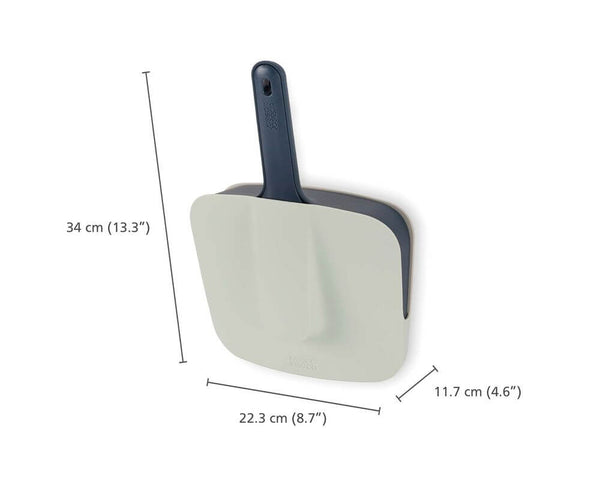 Joseph Joseph CleanStore Wall Mounted Dustpan & Brush Blue
