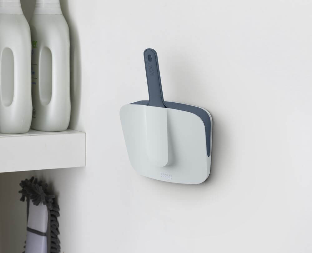 Joseph Joseph CleanStore Wall Mounted Dustpan &amp; Brush Blue - LAUNDRY - Cleaning - Soko and Co