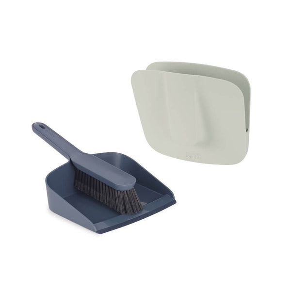 Joseph Joseph CleanStore Wall Mounted Dustpan & Brush Blue