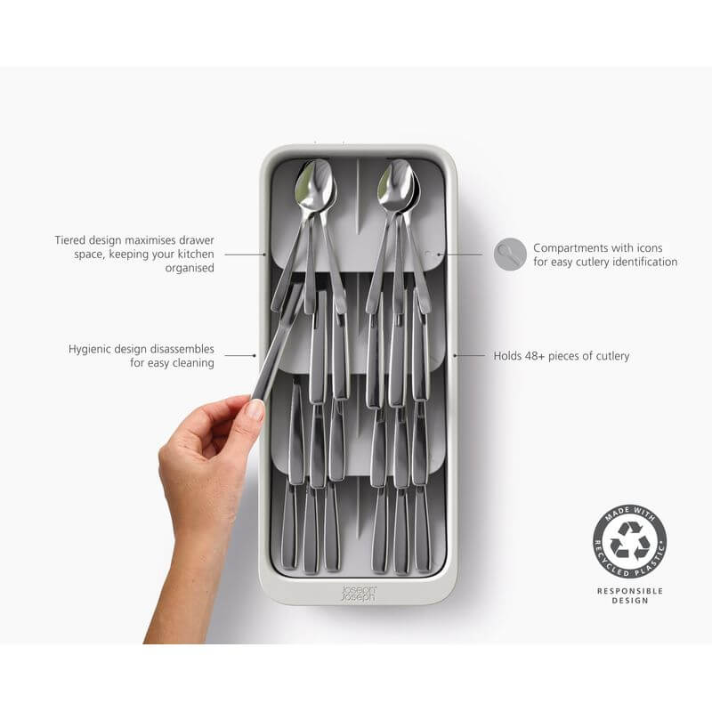 Joseph Joseph Drawerstore Tiered Cutlery Organiser Large - KITCHEN - Cutlery Trays - Soko and Co