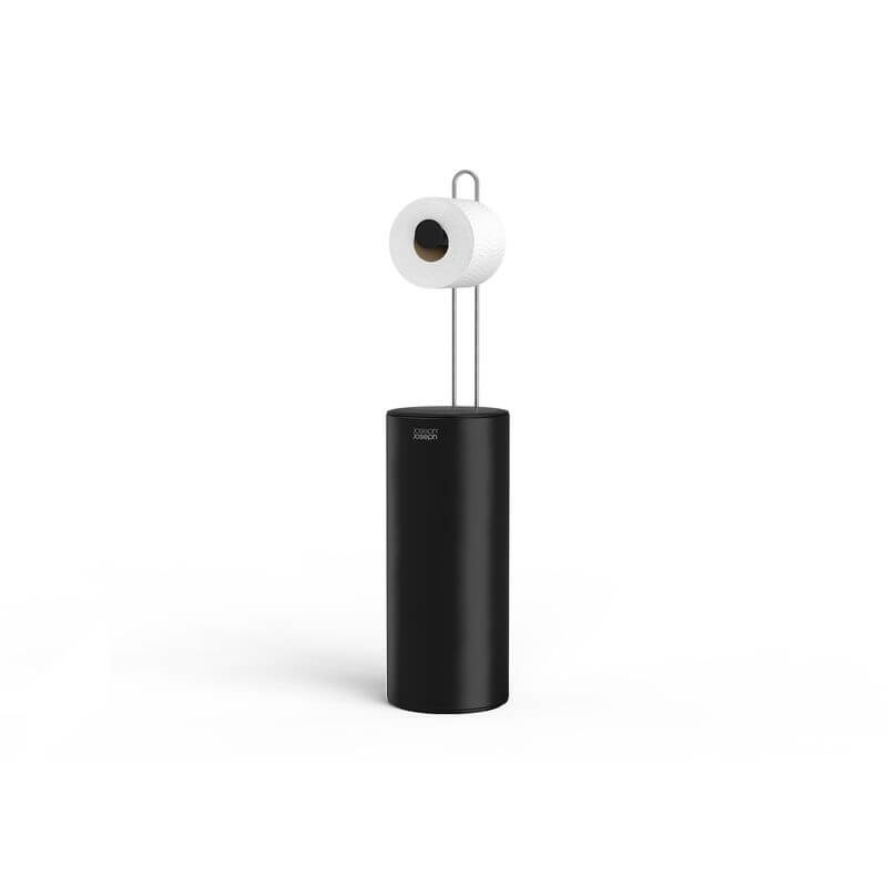 Joseph Joseph EasyStore Toilet Roll Holder Matt Black - BATHROOM - Toilet Roll Holders - Soko and Co