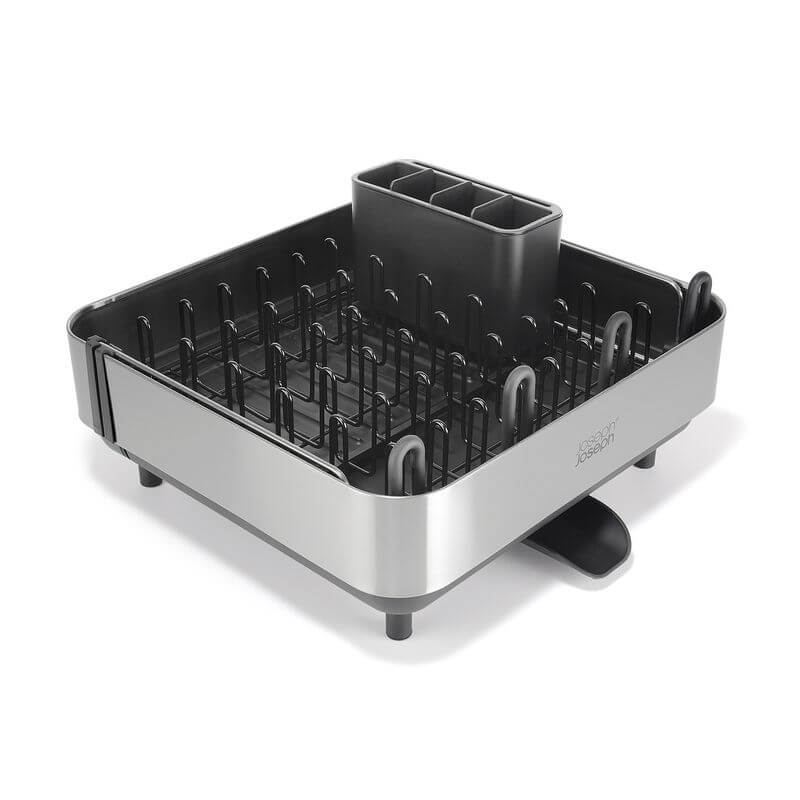 Joseph Joseph Extend Plus Expandable Black Dish Drainer with Wine Glass Rack - KITCHEN - Dish Racks and Mats - Soko and Co
