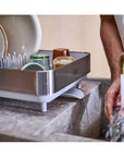Joseph Joseph Extend Plus Expandable Stone Dish Drainer with Wine Glass Rack - KITCHEN - Dish Racks and Mats - Soko and Co