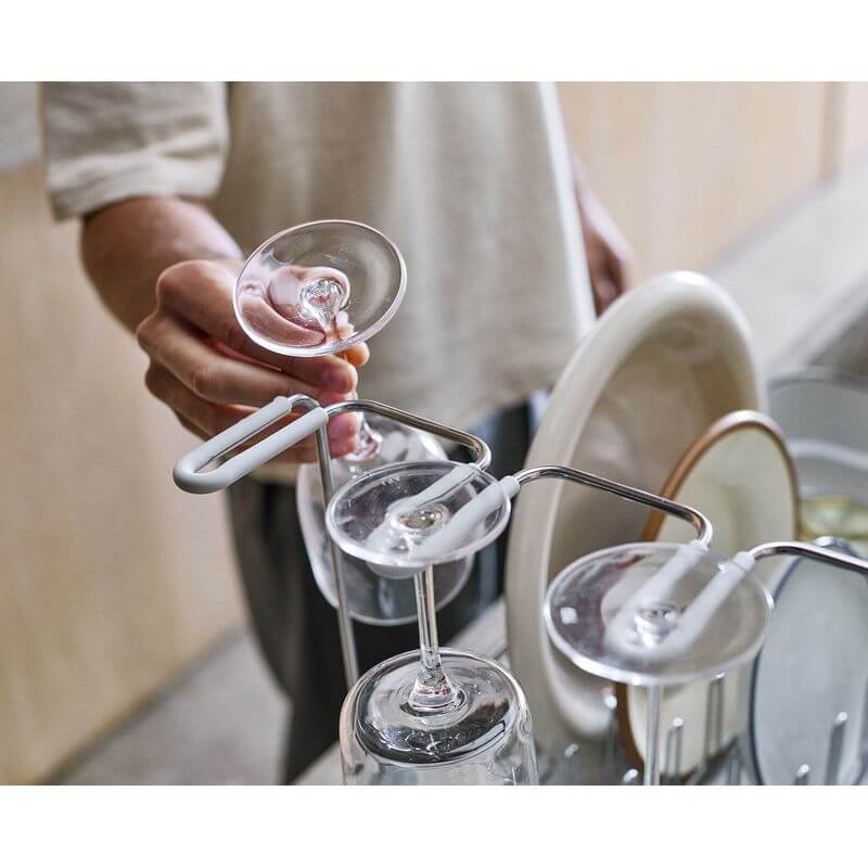 Joseph Joseph Extend Plus Expandable Stone Dish Drainer with Wine Glass Rack - KITCHEN - Dish Racks and Mats - Soko and Co