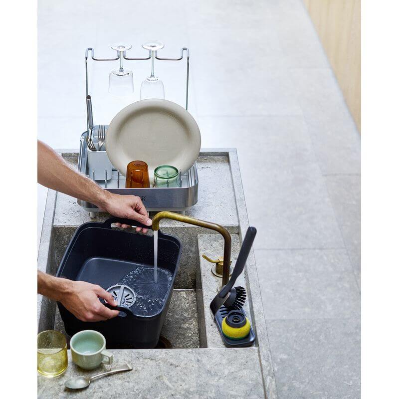 Joseph Joseph Extend Plus Expandable Stone Dish Drainer with Wine Glass Rack - KITCHEN - Dish Racks and Mats - Soko and Co