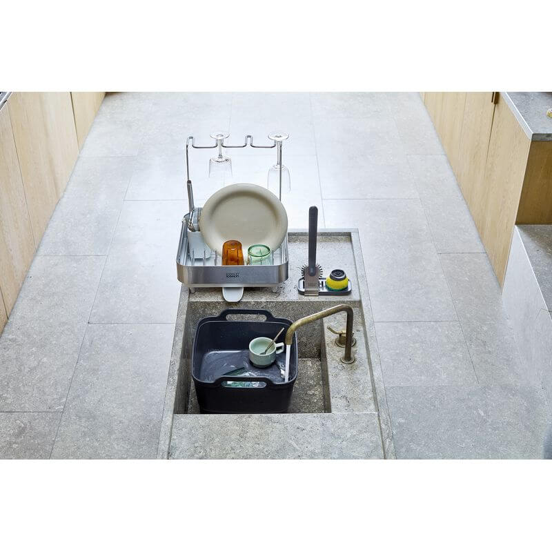 Joseph Joseph Extend Plus Expandable Stone Dish Drainer with Wine Glass Rack - KITCHEN - Dish Racks and Mats - Soko and Co