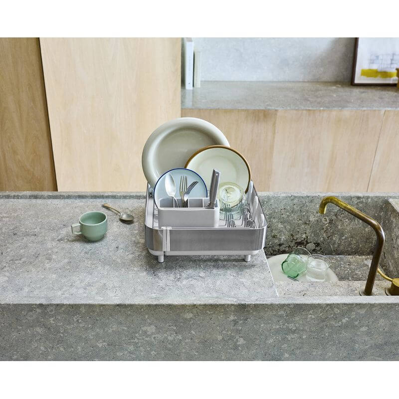Joseph Joseph Extend Plus Expandable Stone Dish Drainer with Wine Glass Rack - KITCHEN - Dish Racks and Mats - Soko and Co