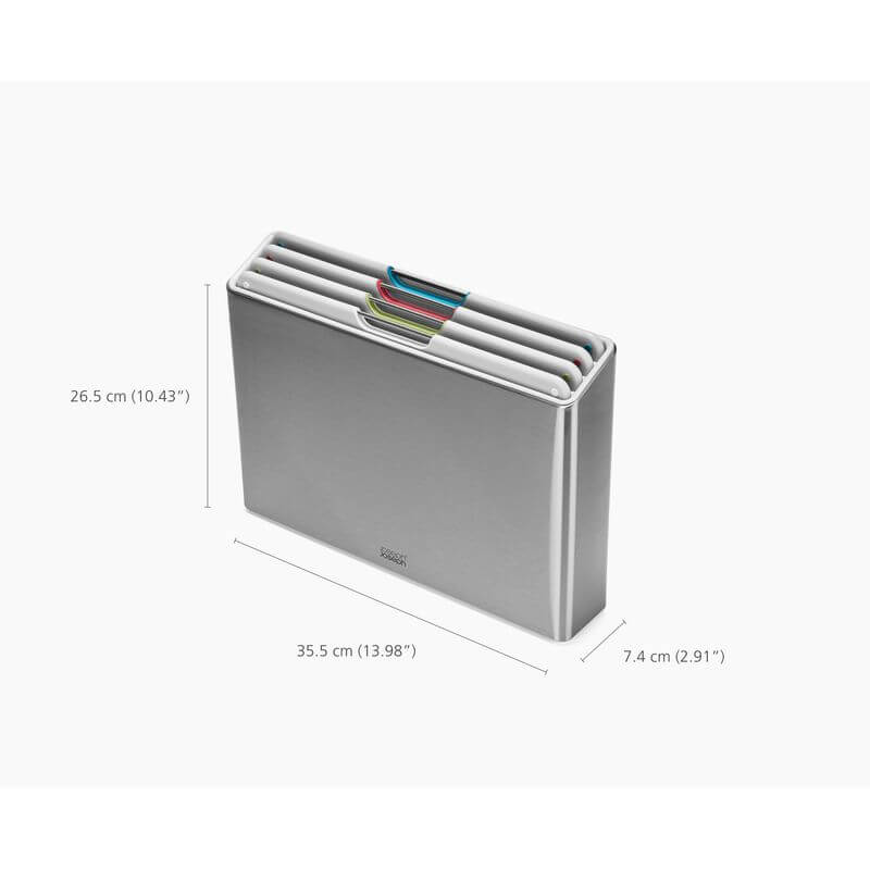 Joseph Joseph Folio 4 Piece Stone Chopping Board Set With Steel Case - KITCHEN - Bench - Soko and Co