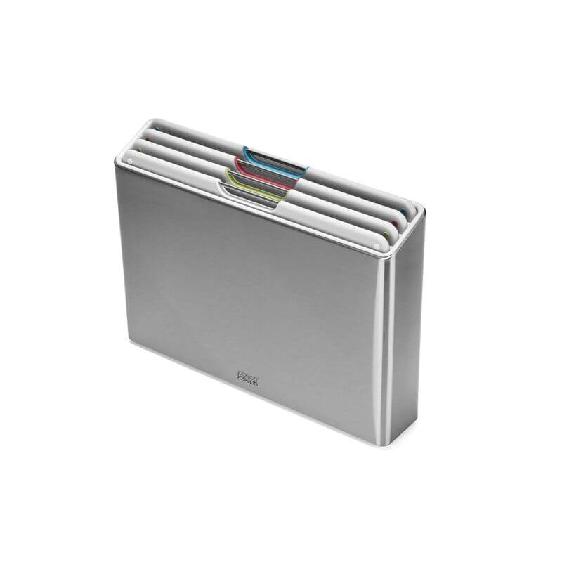 Joseph Joseph Folio 4 Piece Stone Chopping Board Set With Steel Case - KITCHEN - Bench - Soko and Co