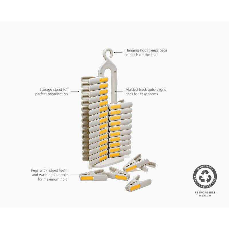 Joseph Joseph Pegstore 30 Piece Clothes Peg Set With Stand - LAUNDRY - Accessories - Soko and Co