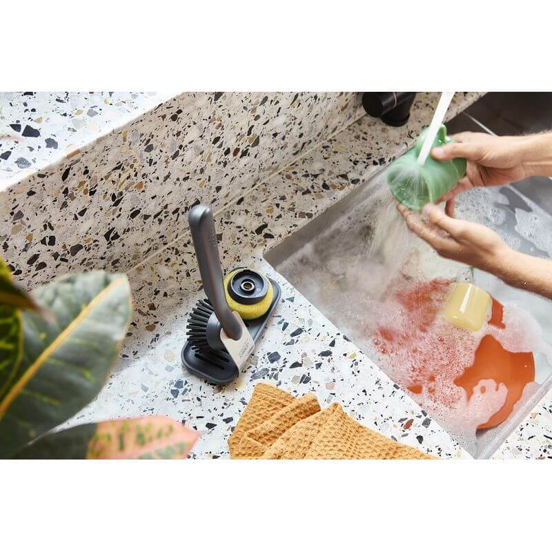 Joseph Joseph SinkTech Dish Brush &amp; Sponge Set with Stand - KITCHEN - Sink - Soko and Co