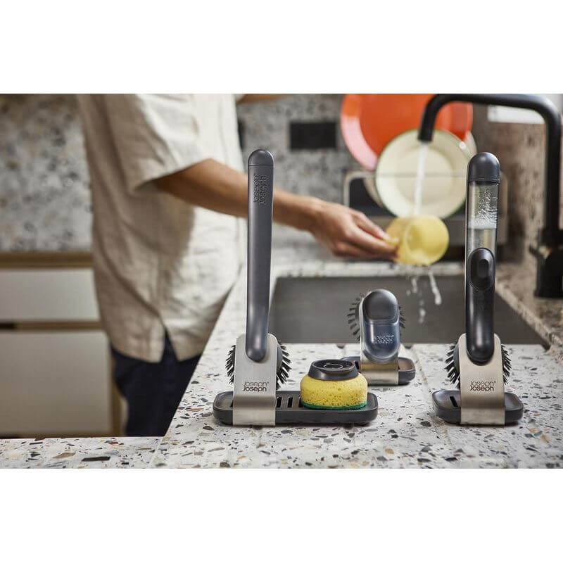 Joseph Joseph SinkTech Dish Brush &amp; Sponge Set with Stand - KITCHEN - Sink - Soko and Co