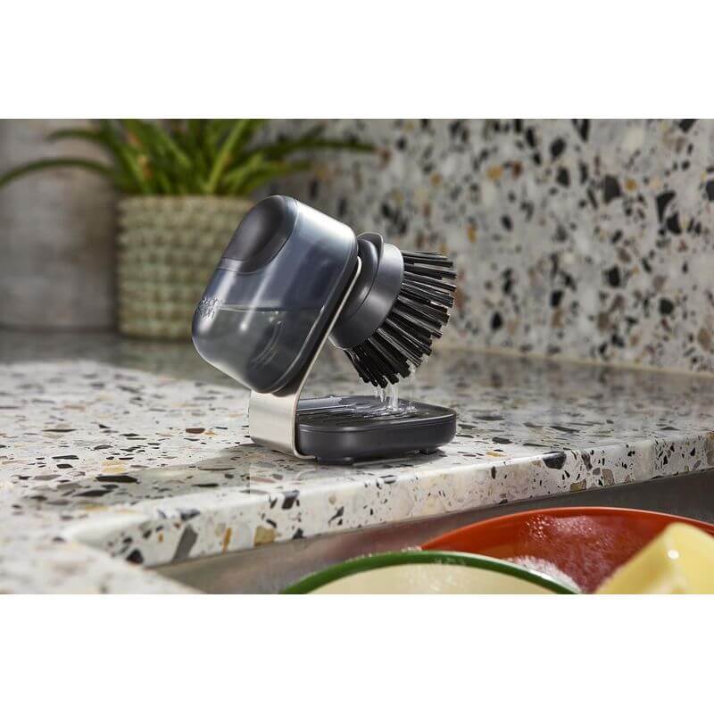 Joseph Joseph SinkTech Soap-Dispensing Palm Brush With Stand - KITCHEN - Sink - Soko and Co