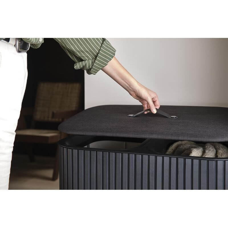 Joseph Joseph Tota Luxe 90L Twin Divided Laundry Basket Black - LAUNDRY - Hampers - Soko and Co