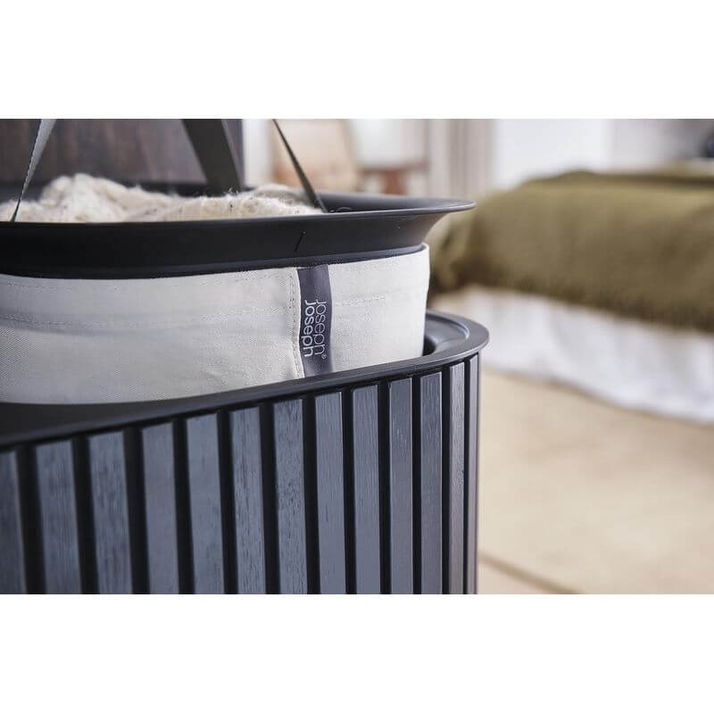 Joseph Joseph Tota Trio Luxe 90L Divided Laundry Basket Black - LAUNDRY - Hampers - Soko and Co