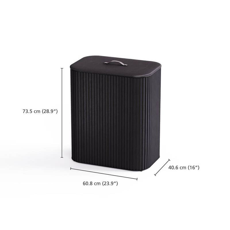 Joseph Joseph Tota Trio Luxe 90L Divided Laundry Basket Black - LAUNDRY - Hampers - Soko and Co