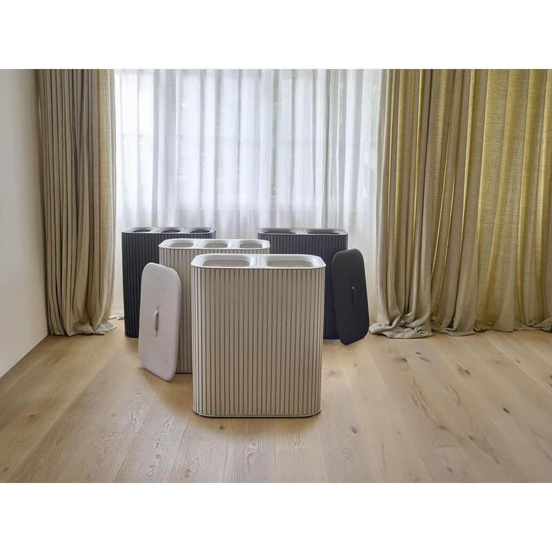 Joseph Joseph Tota Trio Luxe 90L Divided Laundry Basket Ecru - LAUNDRY - Hampers - Soko and Co
