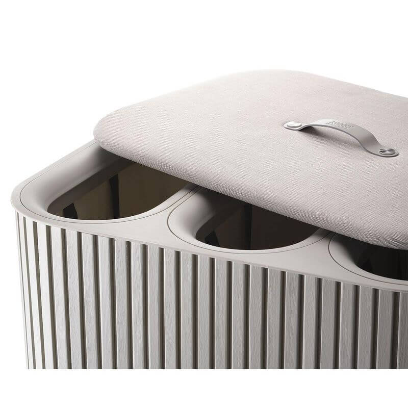 Joseph Joseph Tota Trio Luxe 90L Divided Laundry Basket Ecru - LAUNDRY - Hampers - Soko and Co