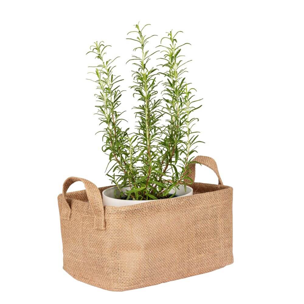 Juna Jute Storage Basket with Lining - HOME STORAGE - Baskets and Totes - Soko and Co