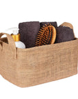Juna Jute Storage Basket with Lining - HOME STORAGE - Baskets and Totes - Soko and Co