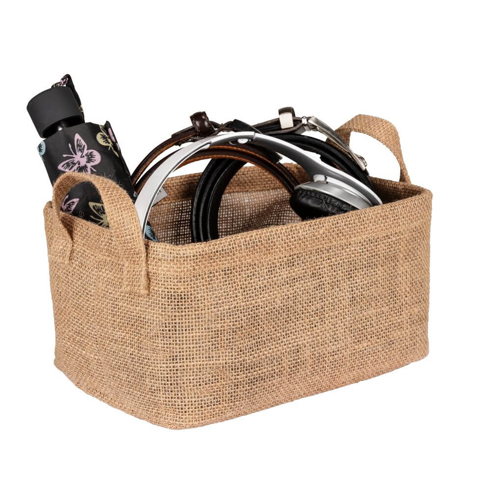 Juna Jute Storage Basket with Lining - HOME STORAGE - Baskets and Totes - Soko and Co