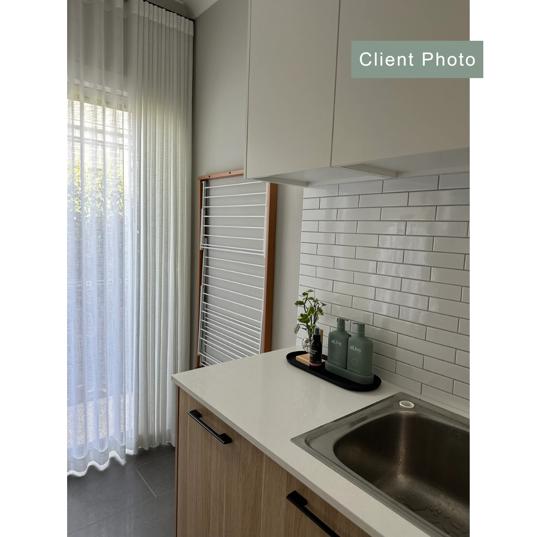 Karim 3 Tier Wall Mounted Clothes Airer White - LAUNDRY - Airers - Soko and Co