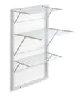 Karim 3 Tier Wall Mounted Clothes Airer White - LAUNDRY - Airers - Soko and Co