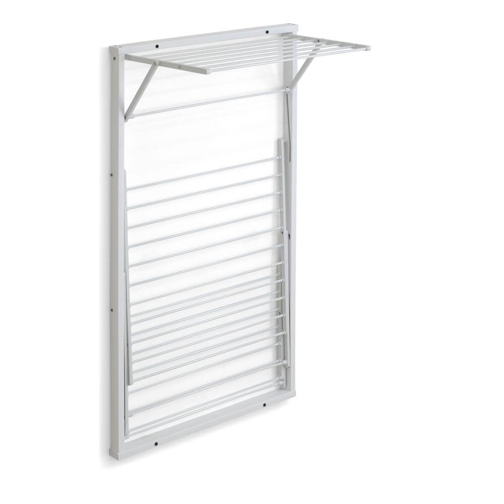 Karim 3 Tier Wall Mounted Clothes Airer White - LAUNDRY - Airers - Soko and Co
