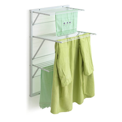 Karim 3 Tier Wall Mounted Clothes Airer White